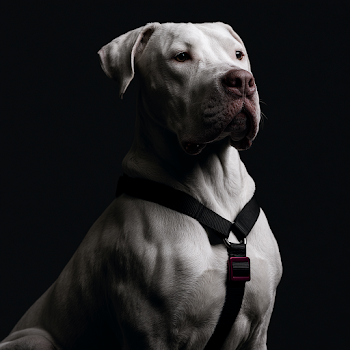 Dogo Argentino Portrait in Dramatic Lighting