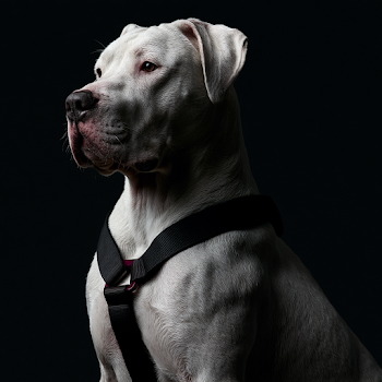 Dogo Argentino Portrait in Dramatic Lighting