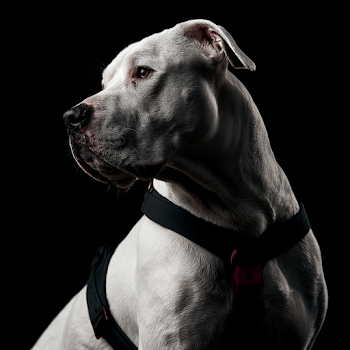 Dogo Argentino Portrait in Dramatic Lighting