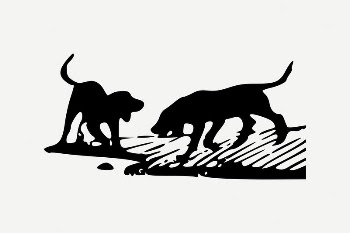 Dogs silhouette clipart, vintage illustration | Free PSD Illustration - rawpixel