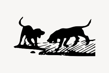Dogs silhouette collage element, drawing | Free Vector Illustration - rawpixel