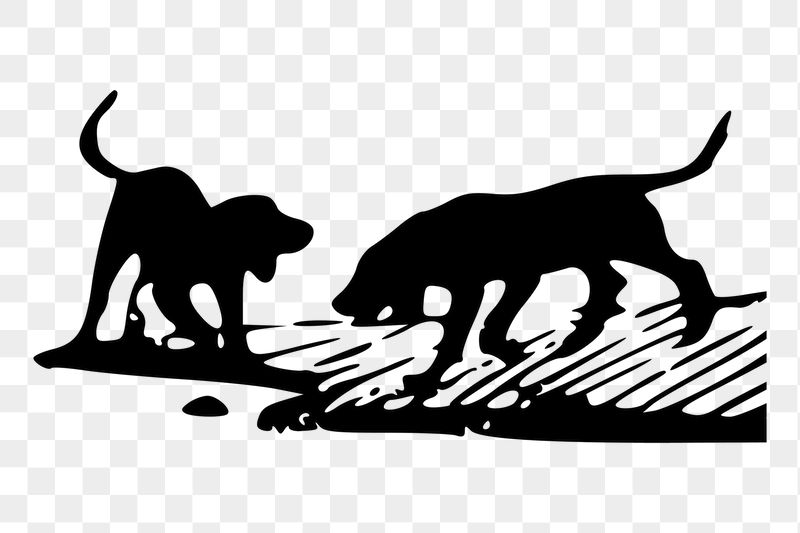 Dogs silhouette png sticker illustration, | Free PNG - rawpixel