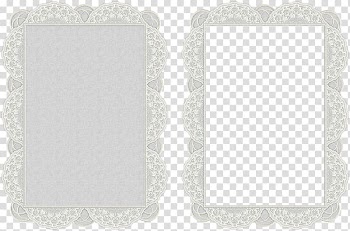 Doily-themed frame , Frames Rectangle, lace frame transparent background PNG clipart