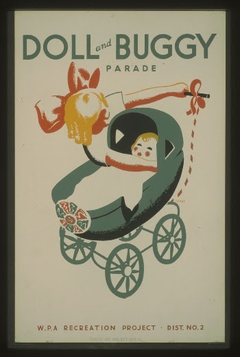 Doll and buggy parade--WPA recreation | Free Photo - rawpixel