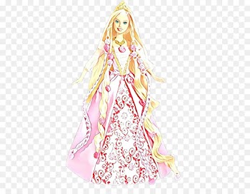 doll barbie pink costume design fashion illustration