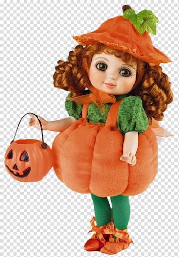 Doll Christmas ornament Figurine Pumpkin, Doll L.o.l. transparent background PNG clipart