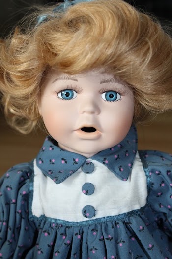 Doll on Blue Floral Polo Dress
