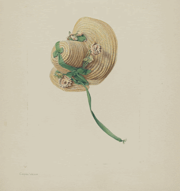 Doll's Straw Bonnet (1935/1942) by Carmel | Free Photo - rawpixel