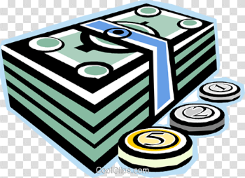 dollar bills and coins Royalty Free Vector Clip Art illustration ...