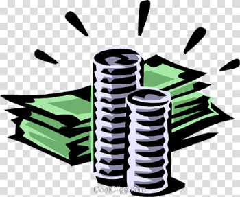 dollar bills and coins Royalty Free Vector Clip Art illustration ...