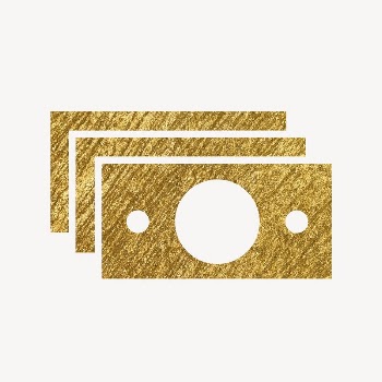 Dollar bills gold icon, glittery | Free Icons - rawpixel