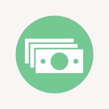 Dollar bills icon badge, flat | Free Icons - rawpixel