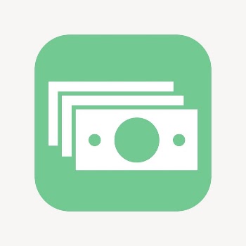 Dollar bills icon, flat square | Free Icons - rawpixel