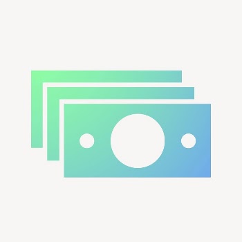 Dollar bills icon, gradient design | Free Icons - rawpixel