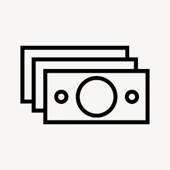 Dollar bills icon, line art | Free Icons - rawpixel