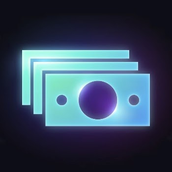 Dollar bills icon, neon glow | Free Icons - rawpixel