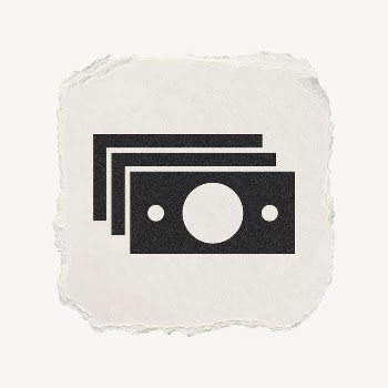 Dollar bills icon, ripped paper | Free PSD - rawpixel