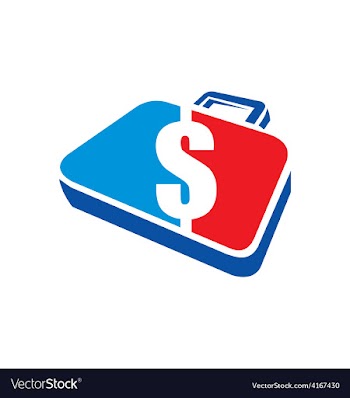  					Dollar briefcase logo vector image														