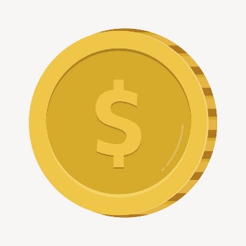 Dollar coin clipart, cute cartoon | Free PSD Illustration - rawpixel