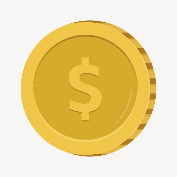 Dollar coin collage element, cute | Free Vector Illustration - rawpixel