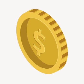 Dollar coin collage element, cute | Free Vector Illustration - rawpixel