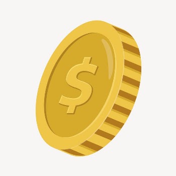 Dollar coin collage element, cute | Free Vector Illustration - rawpixel