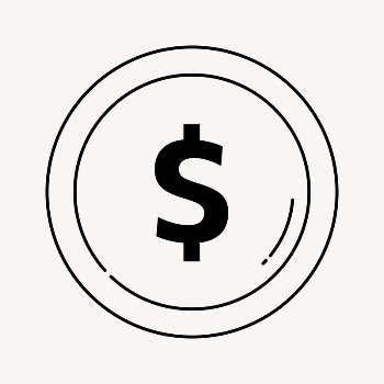 Dollar coin doodle clipart, cute | Free PSD Illustration - rawpixel