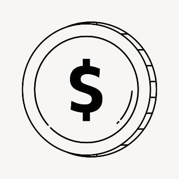 Dollar coin doodle collage element, | Free Vector Illustration - rawpixel