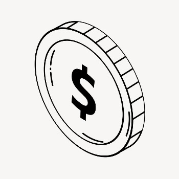 Dollar coin doodle collage element, | Free Vector Illustration - rawpixel