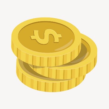 Dollar coins collage element, cute | Free Vector Illustration - rawpixel