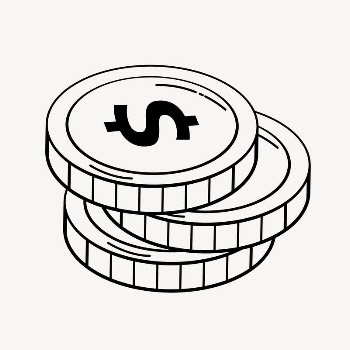 Dollar coins doodle clipart, cute | Free PSD Illustration - rawpixel