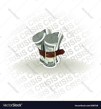Dollar Crisis vector image