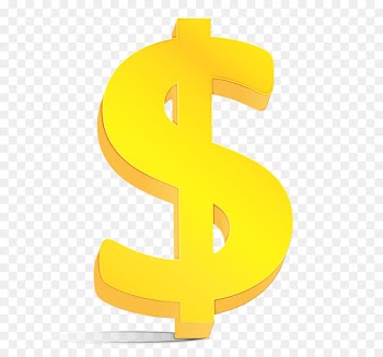 dollar currency yellow symbol font