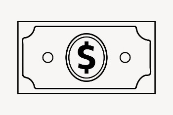 Dollar doodle collage element, cute | Free Vector Illustration - rawpixel