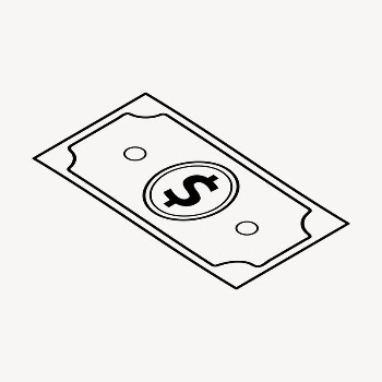 Dollar note doodle clipart, cute | Free PSD Illustration - rawpixel