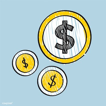 Dollar sign on coins illustration | Free stock vector - 472088