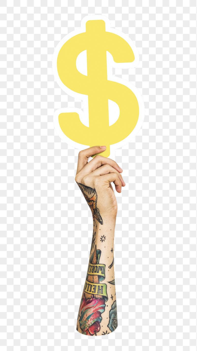 Dollar sign png hand holding | Free PNG - rawpixel