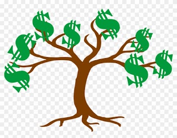 Dollar Signs As Leaves On A Tree - Bare Tree Clip Art