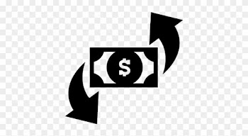 Dollars Money Bill With Two Rotating Arrows Business - Business Symbol Png