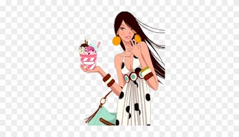 Dolls Fashion Compras Make Meninas Mulheres Decoupage - Fashionable Girl Clipart