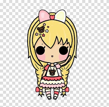 Dolls, yellow-haired female animated character transparent background PNG clipart