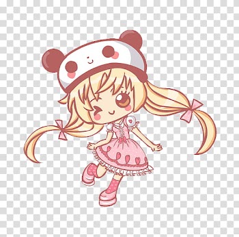 Dolls, yellow-haired female anime character transparent background PNG clipart