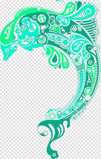 Dolphin Abstract art Mural Painting, Risso's dolphin transparent background PNG clipart