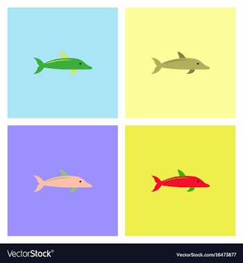 Dolphin delphinus delphis collection vector image