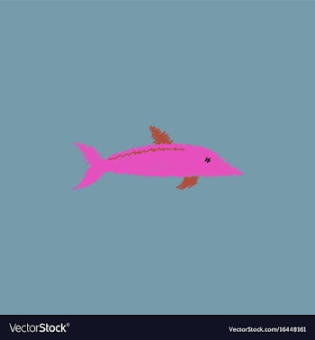Dolphin delphinus delphis in hatching style vector image