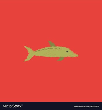 Dolphin delphinus delphis in hatching style vector image