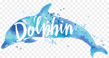 Dolphin Drawing Watercolor painting - Dolphin vector 
