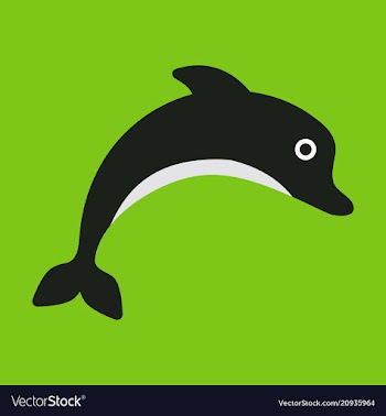 Dolphin jumping on the wave monochrome dolphin vector image