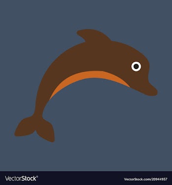 Dolphin jumping on the wave monochrome dolphin vector image