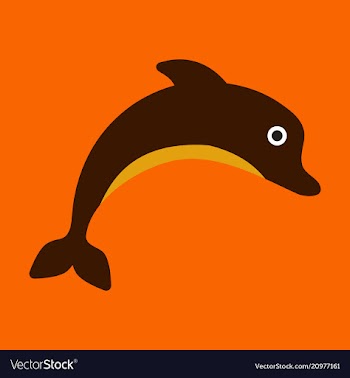 Dolphin jumping on the wave monochrome dolphin vector image